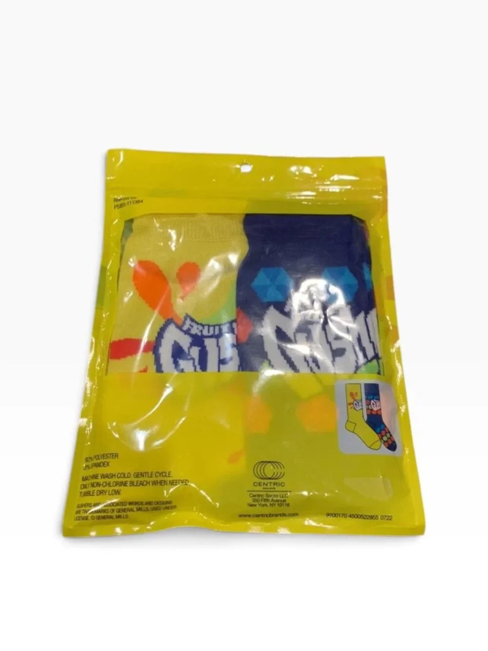Men’s Nostalgic Fruit Gushers Crew Socks 2 pairs Size 6-12 Brand New